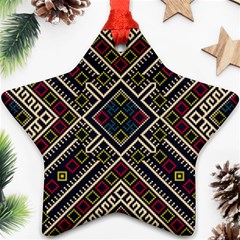 Zentangle Style Geometric Ornament Pattern Ornament (star)