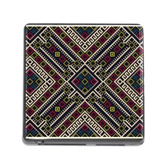 Zentangle Style Geometric Ornament Pattern Memory Card Reader (square 5 Slot)