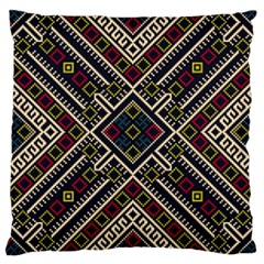 Zentangle Style Geometric Ornament Pattern Large Cushion Case (two Sides)