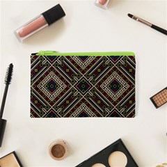 Zentangle Style Geometric Ornament Pattern Cosmetic Bag (xs)