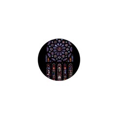 Chartres Cathedral Notre Dame De Paris Amiens Cath Stained Glass 1  Mini Buttons by Wegoenart