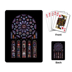 Chartres Cathedral Notre Dame De Paris Amiens Cath Stained Glass Playing Cards Single Design (rectangle) by Wegoenart