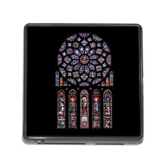 Chartres Cathedral Notre Dame De Paris Amiens Cath Stained Glass Memory Card Reader (square 5 Slot) by Wegoenart