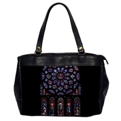 Chartres Cathedral Notre Dame De Paris Amiens Cath Stained Glass Oversize Office Handbag by Wegoenart