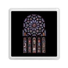 Chartres Cathedral Notre Dame De Paris Amiens Cath Stained Glass Memory Card Reader (square) by Wegoenart