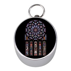 Chartres Cathedral Notre Dame De Paris Amiens Cath Stained Glass Mini Silver Compasses by Wegoenart