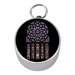 Chartres Cathedral Notre Dame De Paris Amiens Cath Stained Glass Mini Silver Compasses Front