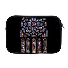 Chartres Cathedral Notre Dame De Paris Amiens Cath Stained Glass Apple Macbook Pro 17  Zipper Case by Wegoenart