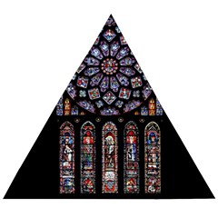 Chartres Cathedral Notre Dame De Paris Amiens Cath Stained Glass Wooden Puzzle Triangle by Wegoenart