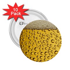 Beer Bubbles 2 25  Buttons (10 Pack)  by Wegoenart