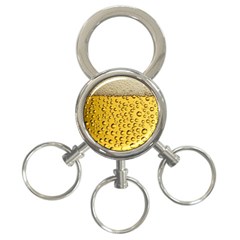 Beer Bubbles 3-ring Key Chain