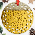 Beer Bubbles Round Filigree Ornament (Two Sides) Front