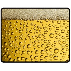 Beer Bubbles Double Sided Fleece Blanket (medium)  by Wegoenart