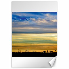 Sunset Silhouette Countryside Landscape Scene Canvas 12  X 18  by dflcprintsclothing