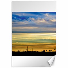 Sunset Silhouette Countryside Landscape Scene Canvas 24  X 36  by dflcprintsclothing