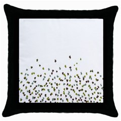 Multicolor Leaves Motif Pattern Print Throw Pillow Case (black)