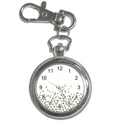 Multicolor Leaves Motif Pattern Print Key Chain Watches by dflcprintsclothing