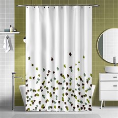 Multicolor Leaves Motif Pattern Print Shower Curtain 48  X 72  (small)  by dflcprintsclothing