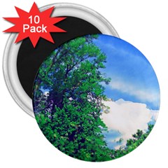 The Deep Blue Sky 3  Magnets (10 Pack)  by Fractalsandkaleidoscopes