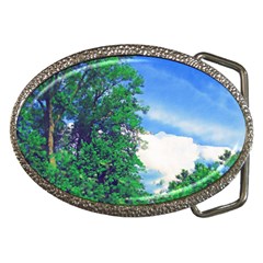 The Deep Blue Sky Belt Buckles by Fractalsandkaleidoscopes