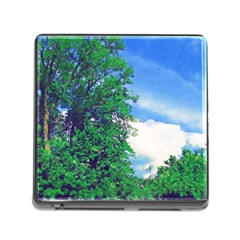 The Deep Blue Sky Memory Card Reader (square 5 Slot) by Fractalsandkaleidoscopes