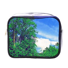 The Deep Blue Sky Mini Toiletries Bag (one Side) by Fractalsandkaleidoscopes