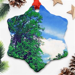 The Deep Blue Sky Ornament (snowflake) by Fractalsandkaleidoscopes