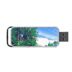 The Deep Blue Sky Portable Usb Flash (one Side) by Fractalsandkaleidoscopes