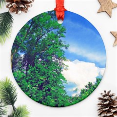 The Deep Blue Sky Ornament (round) by Fractalsandkaleidoscopes