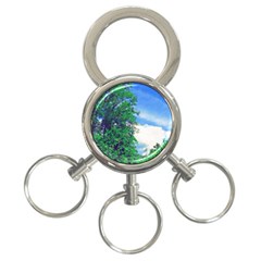 The Deep Blue Sky 3-ring Key Chain by Fractalsandkaleidoscopes