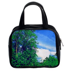 The Deep Blue Sky Classic Handbag (two Sides) by Fractalsandkaleidoscopes