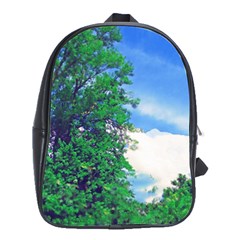 The Deep Blue Sky School Bag (large) by Fractalsandkaleidoscopes