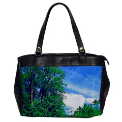 The Deep Blue Sky Oversize Office Handbag by Fractalsandkaleidoscopes