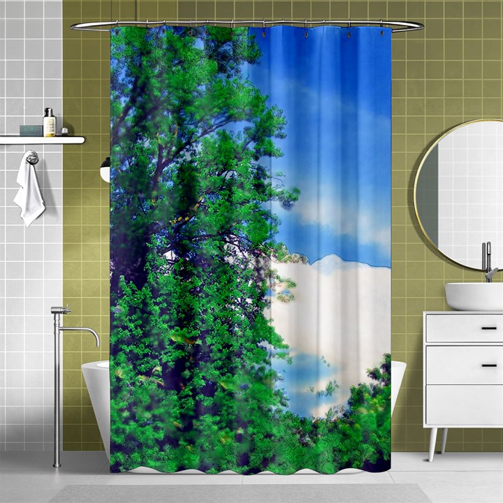 The Deep Blue Sky Shower Curtain 48  x 72  (Small) 