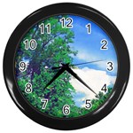 The Deep Blue Sky Wall Clock (Black) Front