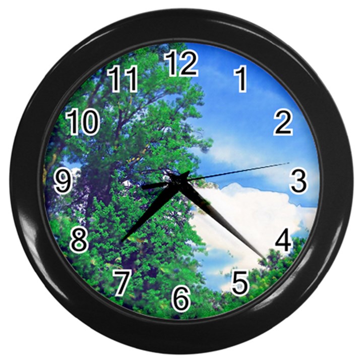 The Deep Blue Sky Wall Clock (Black)