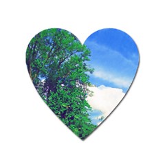 The Deep Blue Sky Heart Magnet by Fractalsandkaleidoscopes