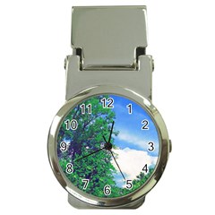 The Deep Blue Sky Money Clip Watches by Fractalsandkaleidoscopes