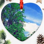 The Deep Blue Sky Heart Ornament (Two Sides) Back