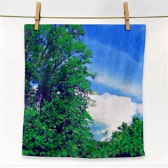 The Deep Blue Sky Face Towel by Fractalsandkaleidoscopes