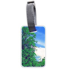 The Deep Blue Sky Luggage Tag (one Side) by Fractalsandkaleidoscopes