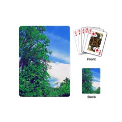 The Deep Blue Sky Playing Cards Single Design (mini) by Fractalsandkaleidoscopes