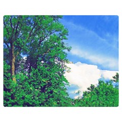 The Deep Blue Sky Double Sided Flano Blanket (medium)  by Fractalsandkaleidoscopes