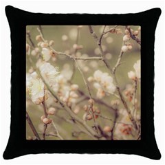 Sakura Flowers, Imperial Palace Park, Tokyo, Japan Throw Pillow Case (black) by dflcprintsclothing