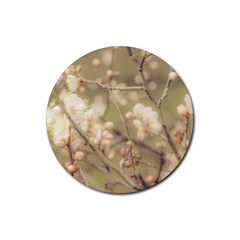 Sakura Flowers, Imperial Palace Park, Tokyo, Japan Rubber Coaster (round) 