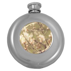 Sakura Flowers, Imperial Palace Park, Tokyo, Japan Round Hip Flask (5 Oz) by dflcprintsclothing