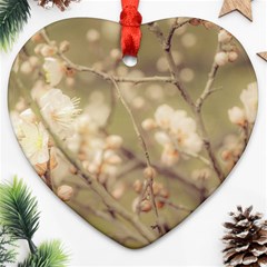 Sakura Flowers, Imperial Palace Park, Tokyo, Japan Heart Ornament (two Sides) by dflcprintsclothing