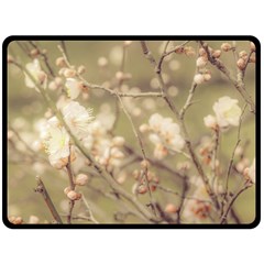 Sakura Flowers, Imperial Palace Park, Tokyo, Japan Fleece Blanket (large)  by dflcprintsclothing