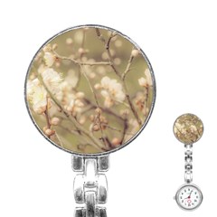 Sakura Flowers, Imperial Palace Park, Tokyo, Japan Stainless Steel Nurses Watch by dflcprintsclothing