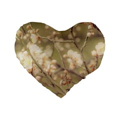 Sakura Flowers, Imperial Palace Park, Tokyo, Japan Standard 16  Premium Flano Heart Shape Cushions by dflcprintsclothing